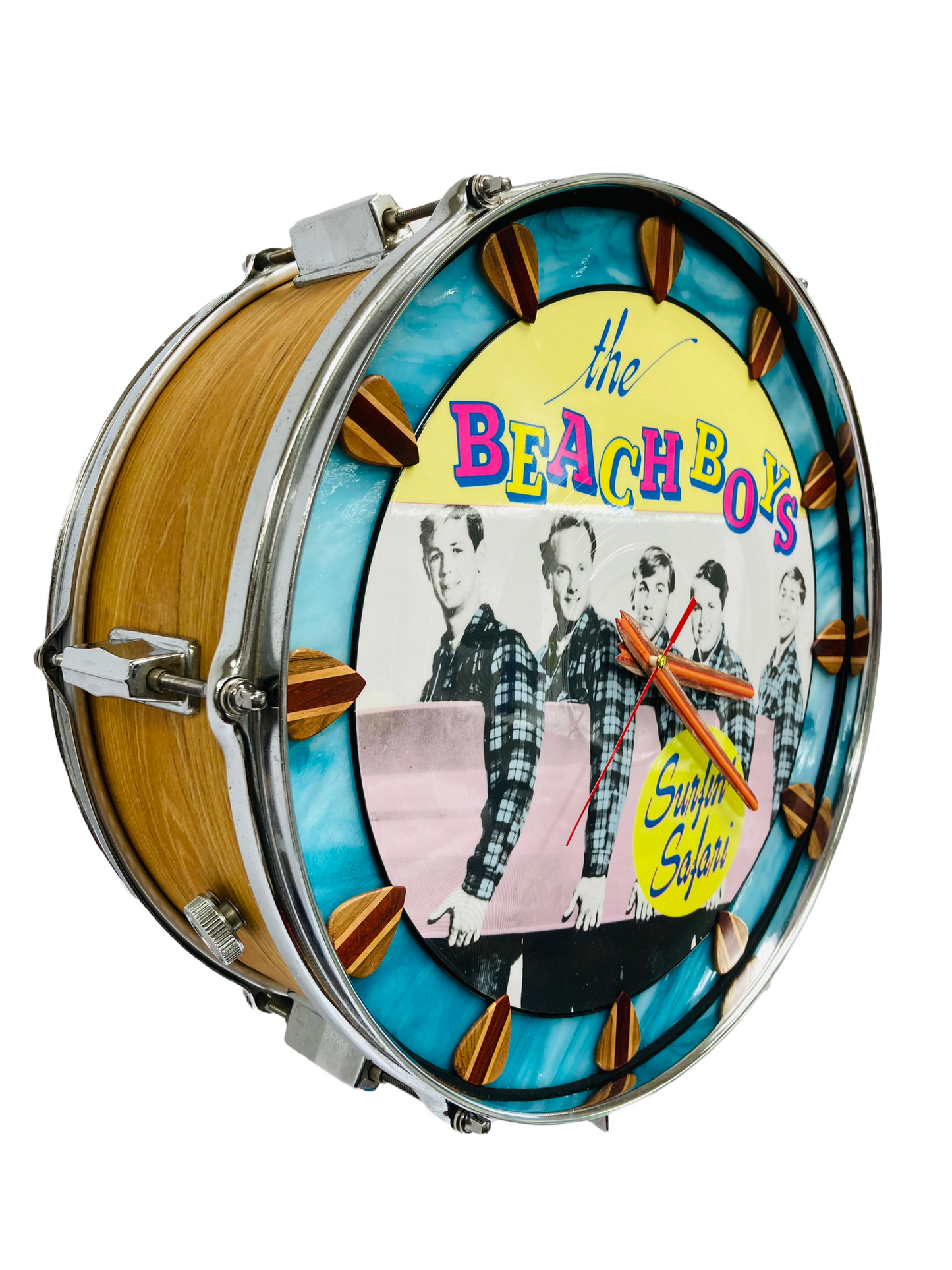 Beach Boys Snare Drum Picture Disc Wall Clock
14” diam. Battery operated.