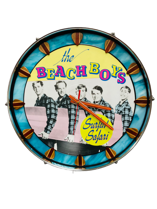 Beach Boys Snare Drum Picture Disc Wall Clock
14” diam. Battery operated.