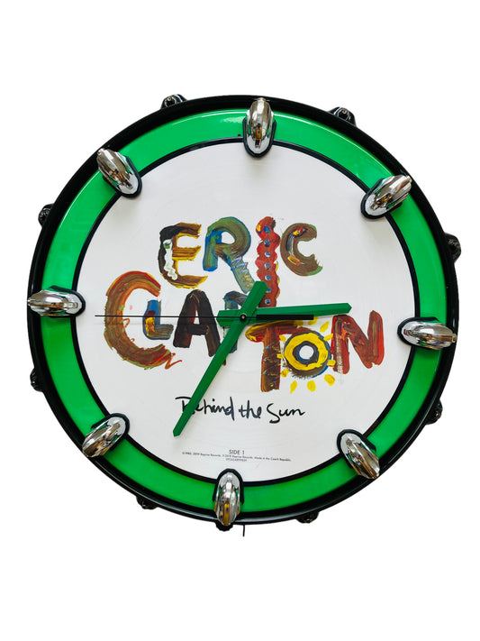 Eric Clapton Snare Drum Picture Disc Wall Clock
14” diam. Battery operated.