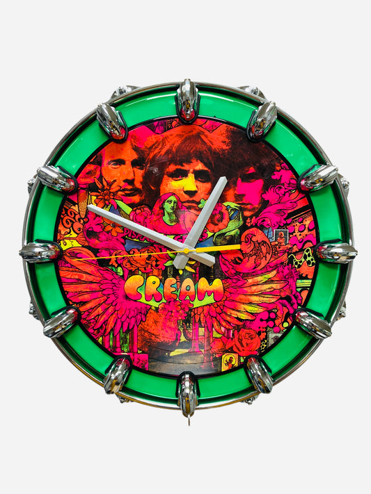 Cream Snare Drum Picture Disc Wall Clock
14” diam. Battery operated.